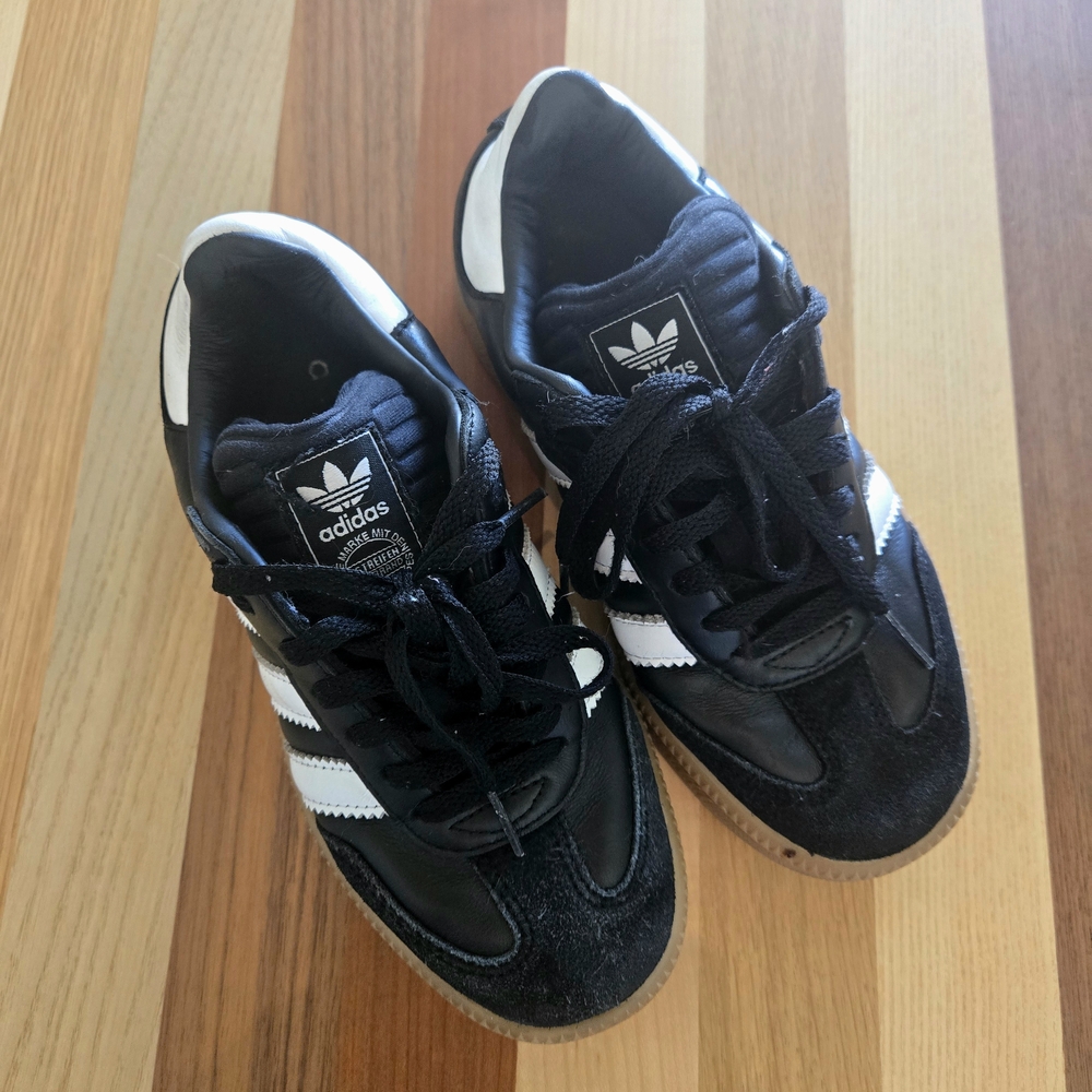 Adidas Youth Samba XLG Black and White Sneakers Size 3.5 Youth US